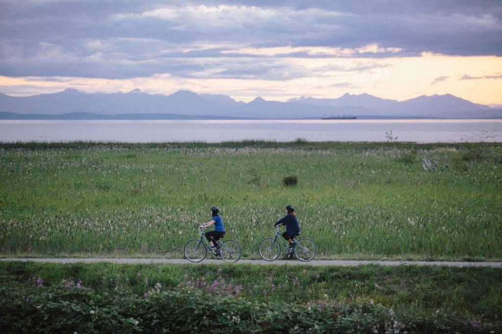 Cycling West Dyke Trail in Richmond - Credit Tourism Richmond