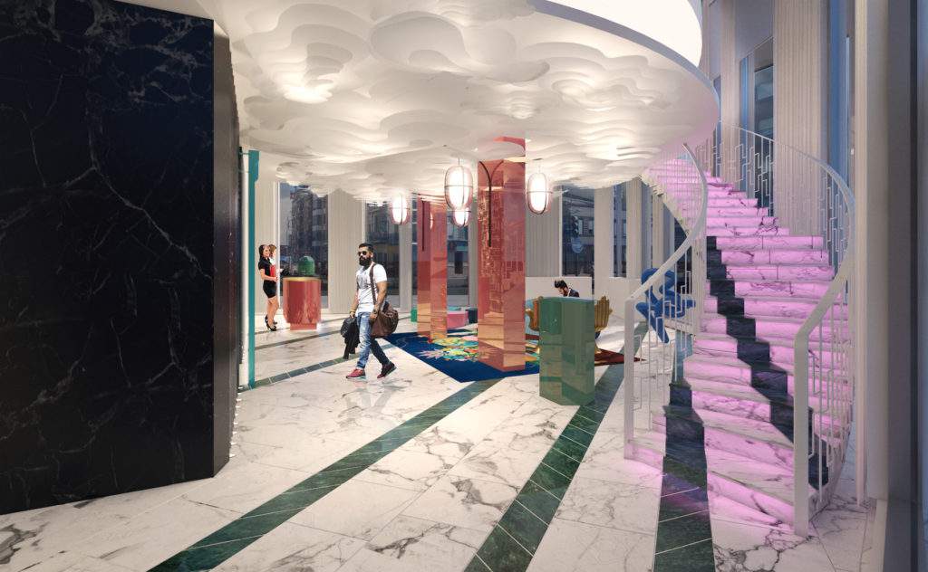 Versante Hotel Lobby Rendering