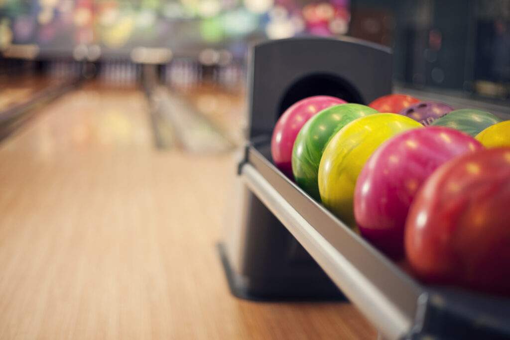 Close up of bowling balls